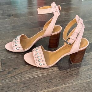 Coach Blush Pink Studded Heels